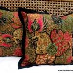 Balinese Batik Pillow/cushion Cover In Colorful..
