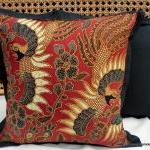 Balinese Batik Pillow / Cushion Cover Exotic Birds..