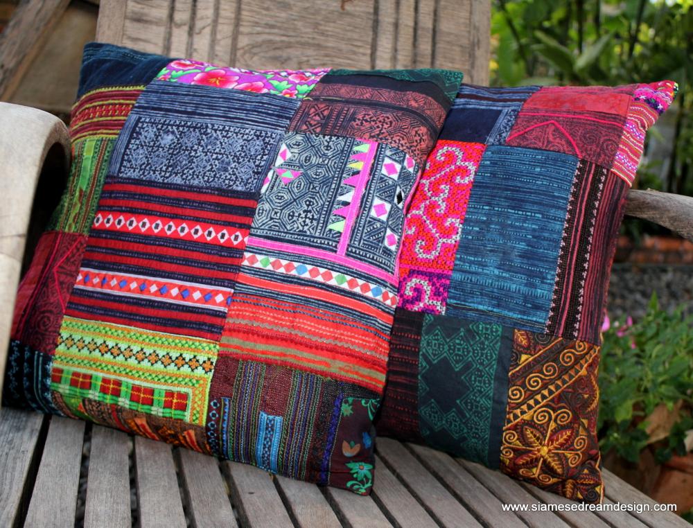 pillow 12 x cover 16 Vintage Cover Patchwork In Pillow Hmong Colorful Cushion